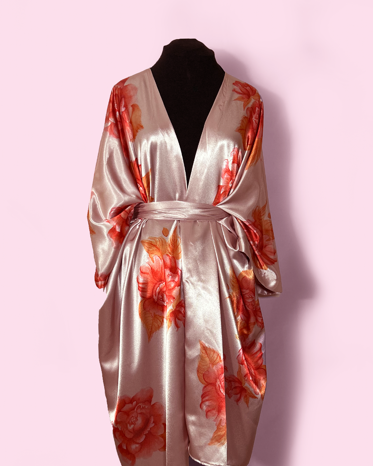 ROSES ON BLUSH - SATIN