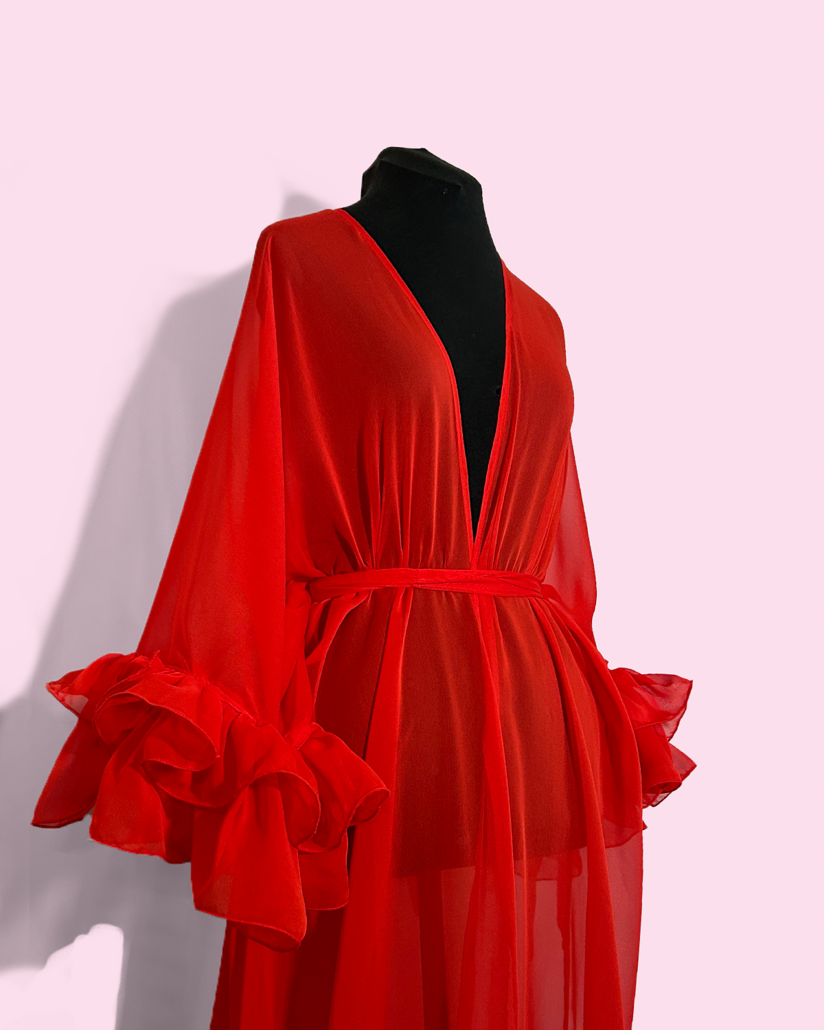 RUFFLES/RED - CHIFFON
