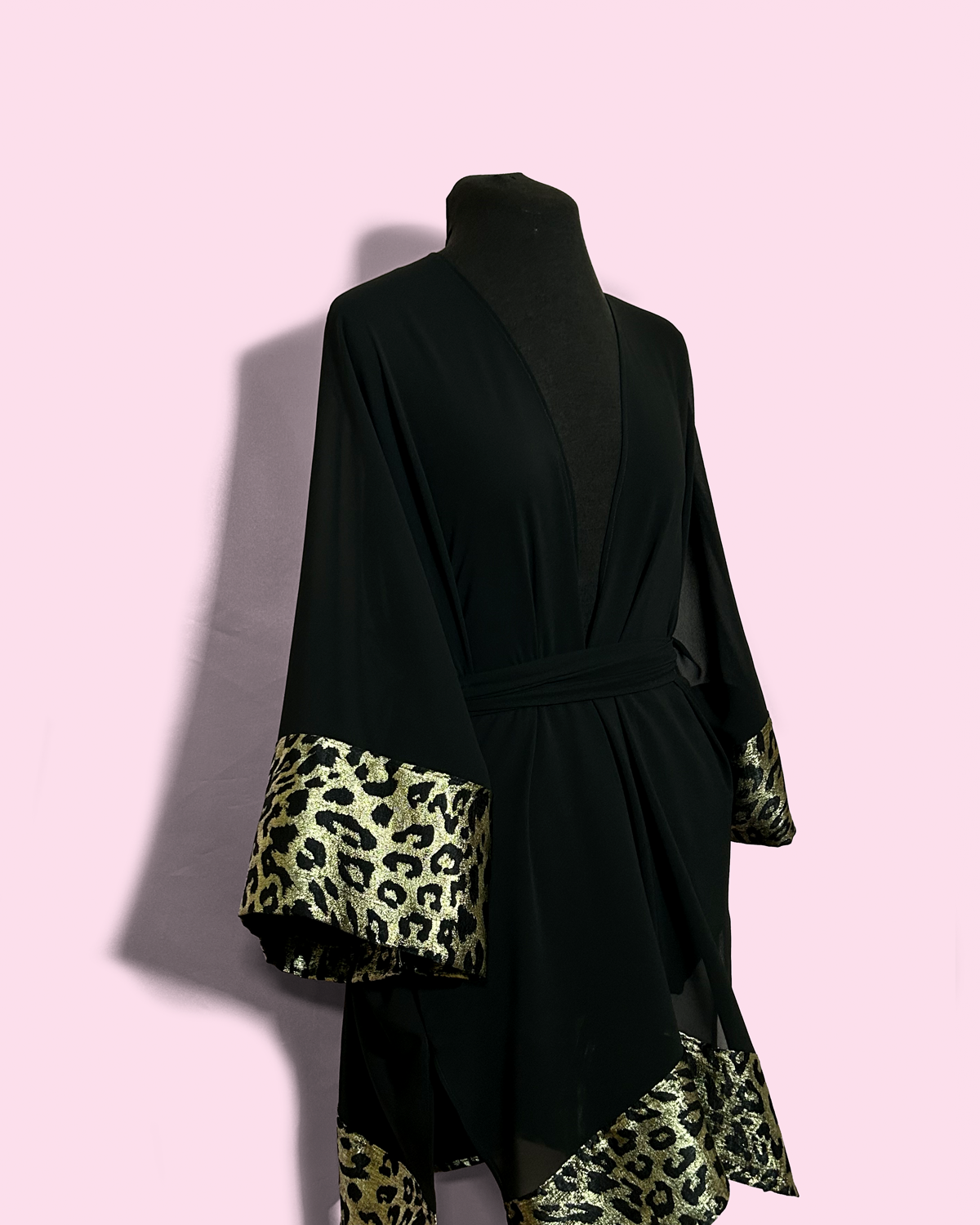 BLACK/LEOPARD - CHIFFON