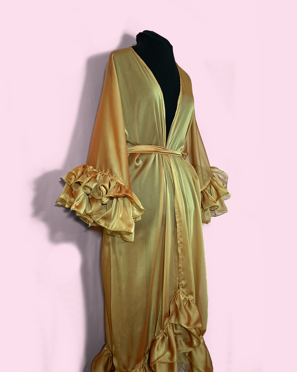 GOLD/RUFFLES - CHIFFON