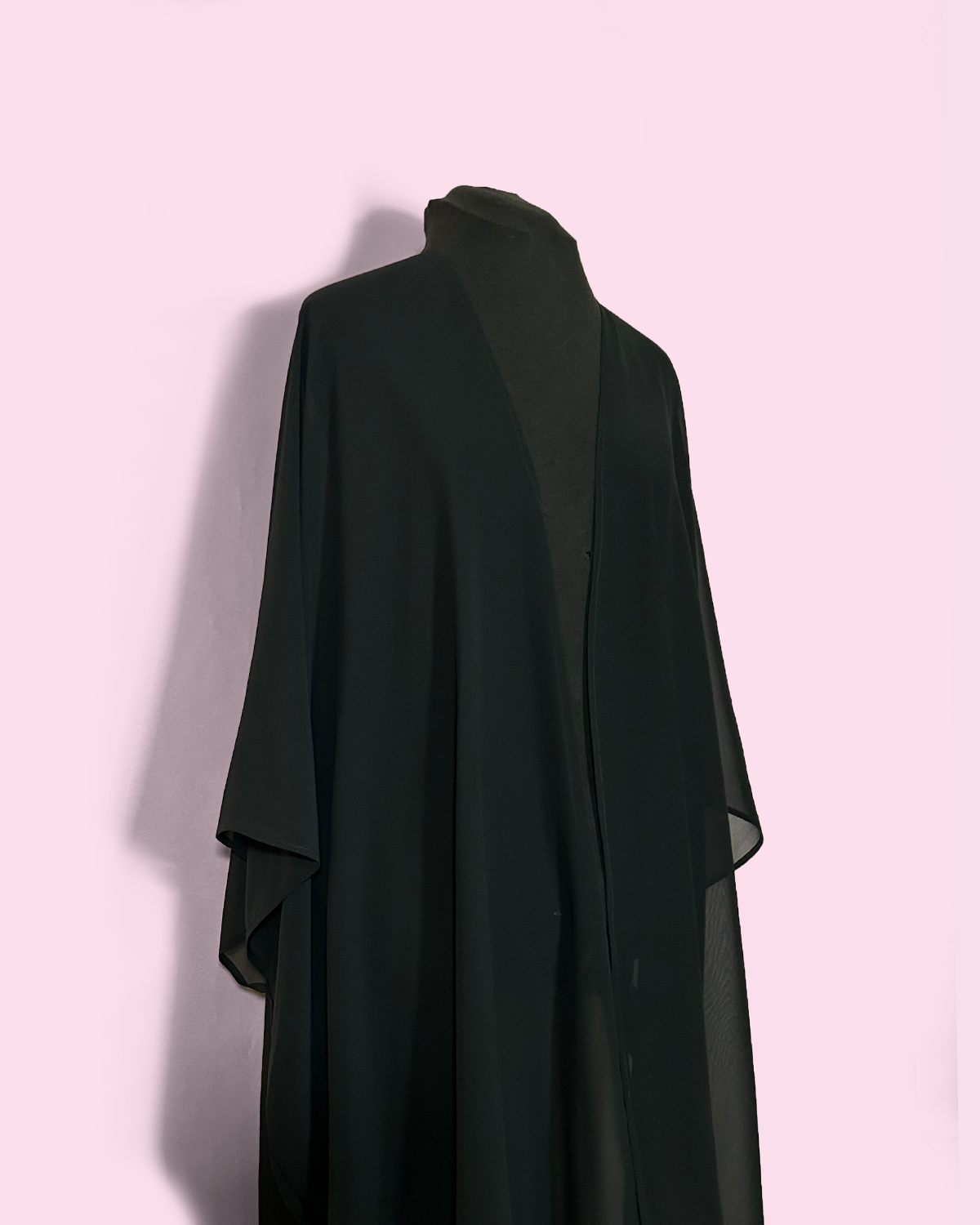 BLACK KAFTAN ROBE - CHIFFON