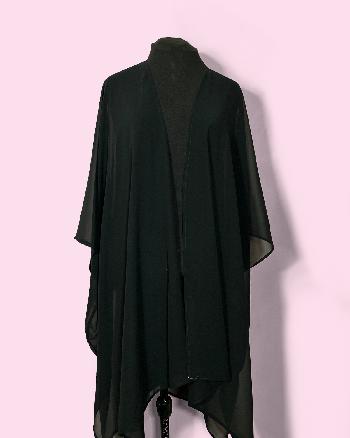 BLACK KAFTAN ROBE - CHIFFON