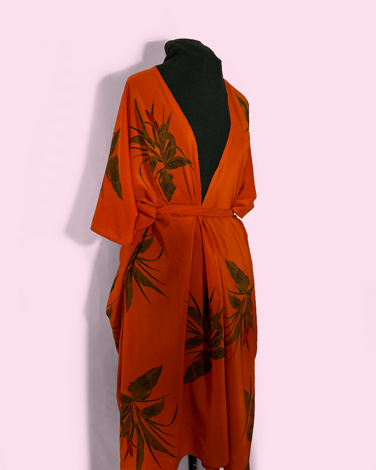 SAMPLE - LILY ON ORANGE - KAFTAN ROBE