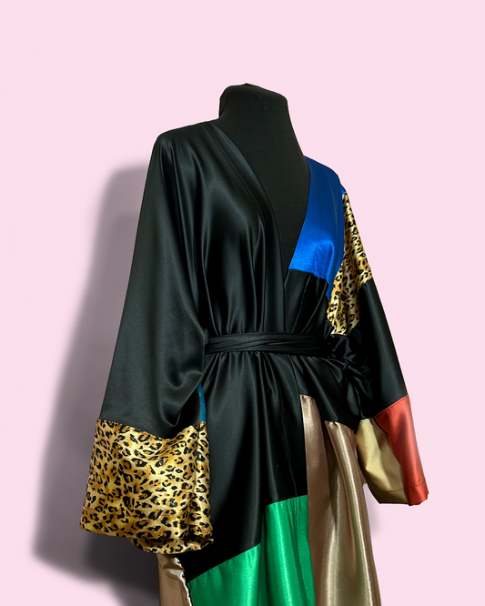 LEOPARD PATCHWORK - SATIN