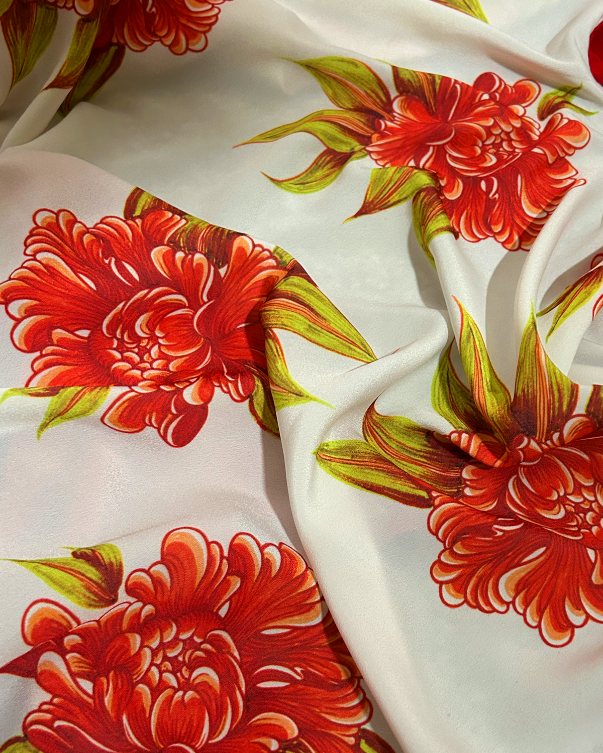 PEONIES KAFTAN ROBE - GEORGETTE (Sample)