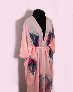 Pink Splash - Kaftan Robe