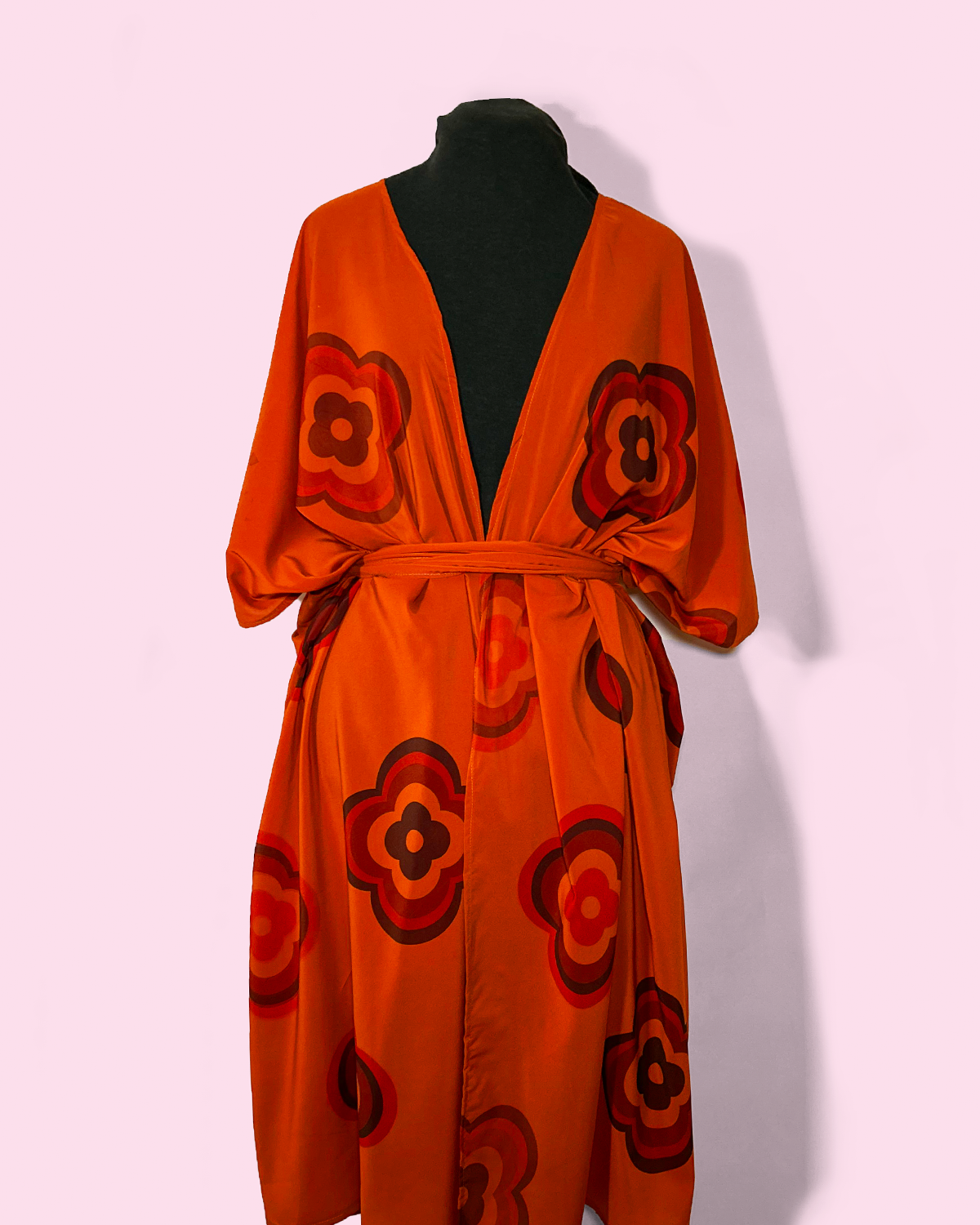 SAMPLE - ABSTRACT ON ORANGE - KAFTAN ROBE