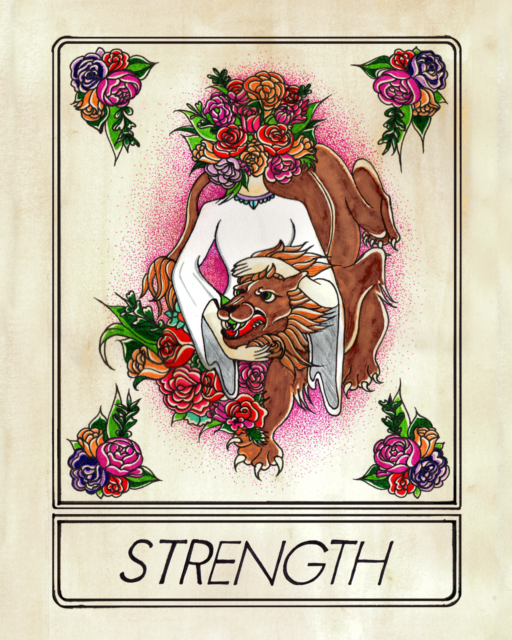 Strength Card - Tapestry (7.75X11")